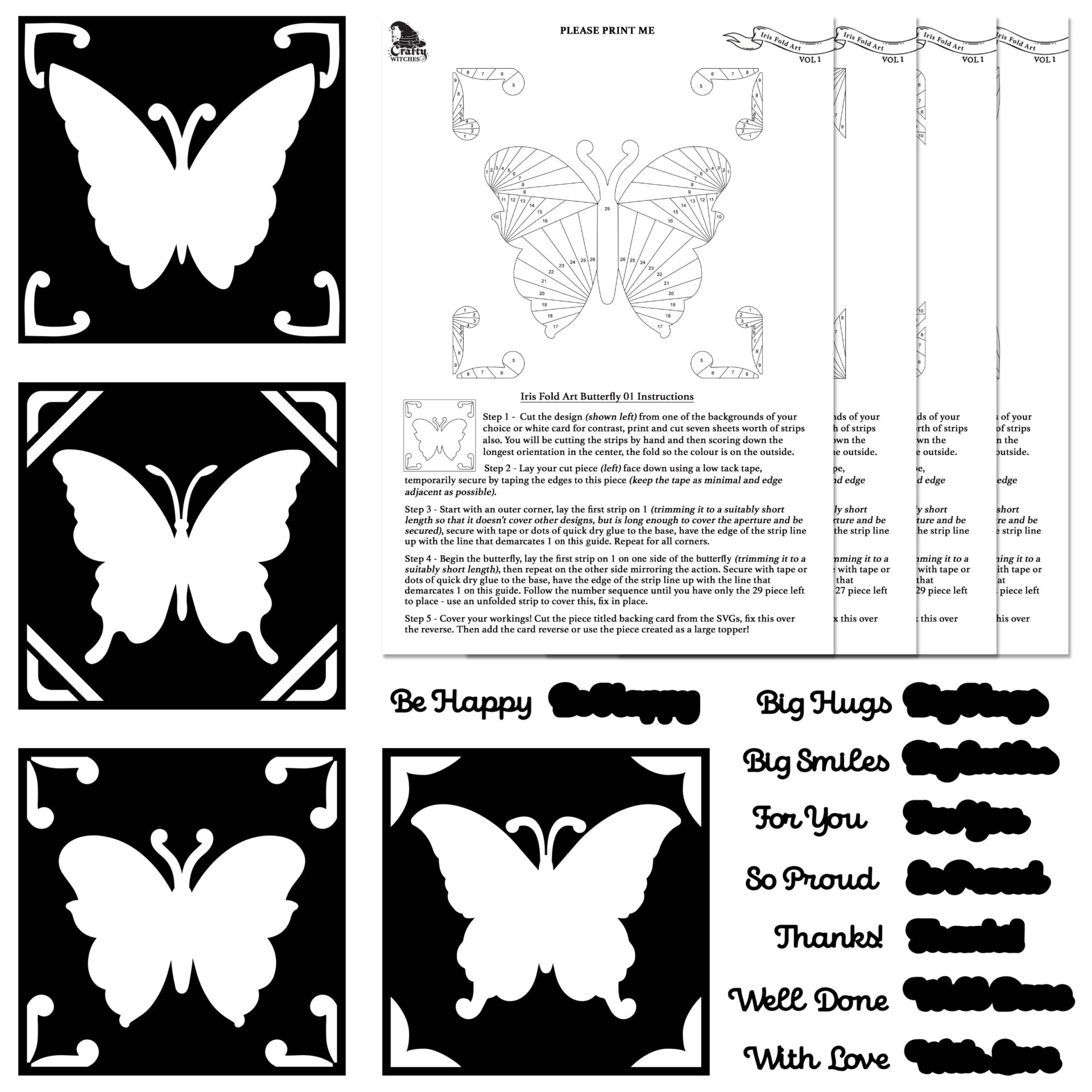 The Crafty Witches Iris Fold Art Vol I Download Kit - Image 7