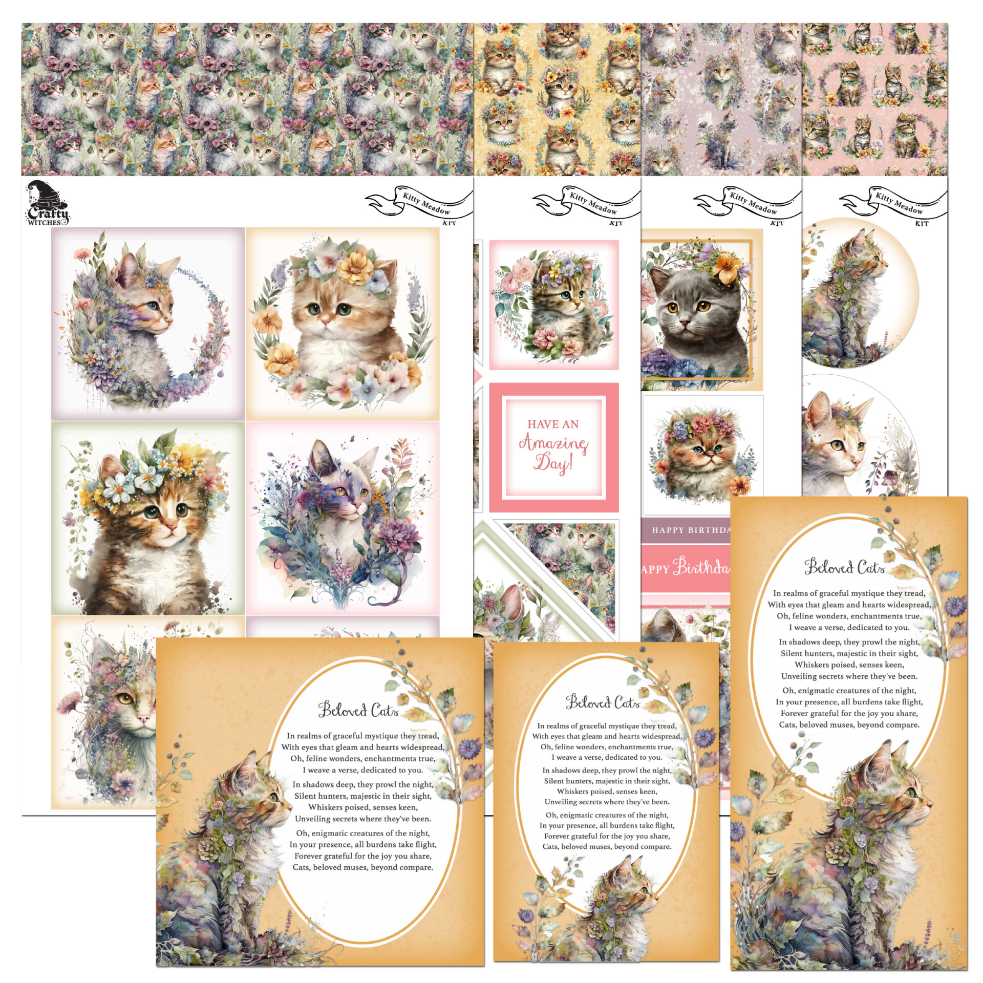 The Crafty Witches Kitty Meadow Digital Collection - Image 2