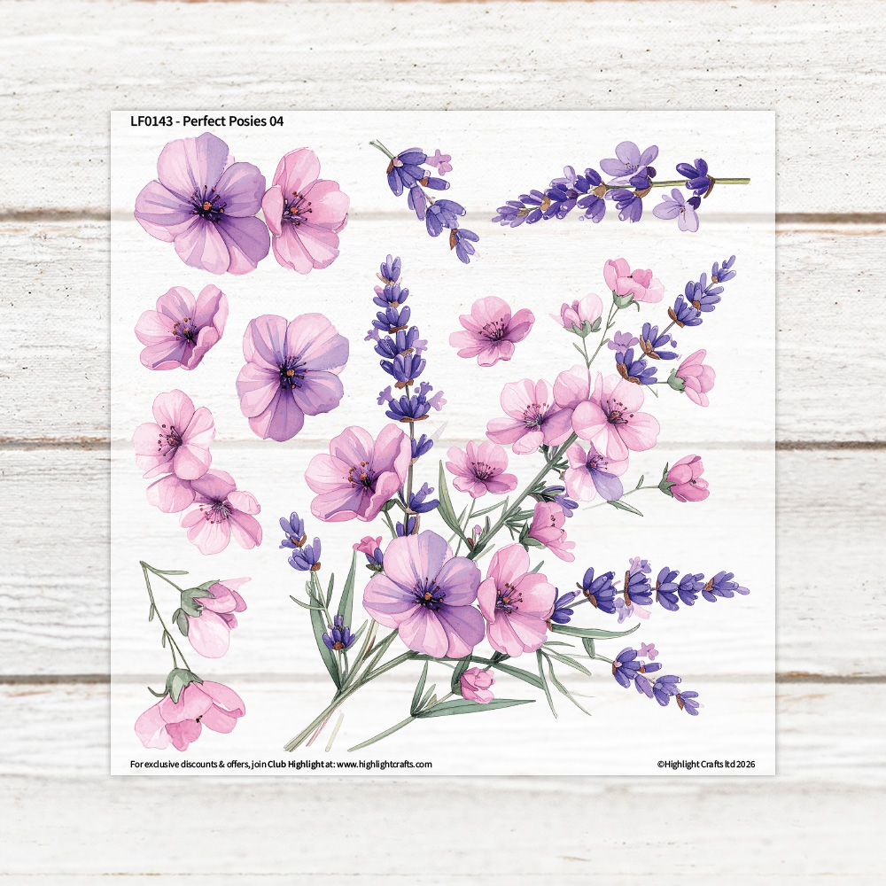 Highlight Luxe Perfect Posies 04 Heat Transfer Sheet