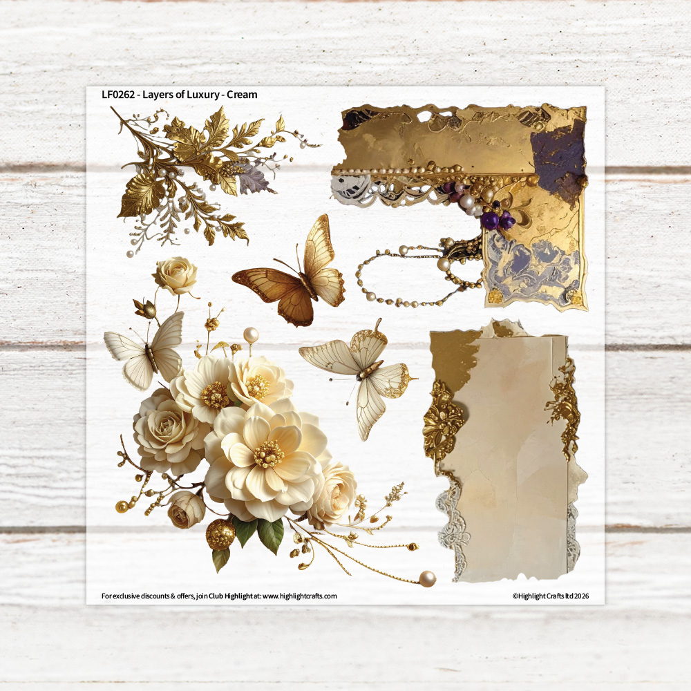 Highlight Luxe Layers of Luxury Cream Heat Transfer Sheet
