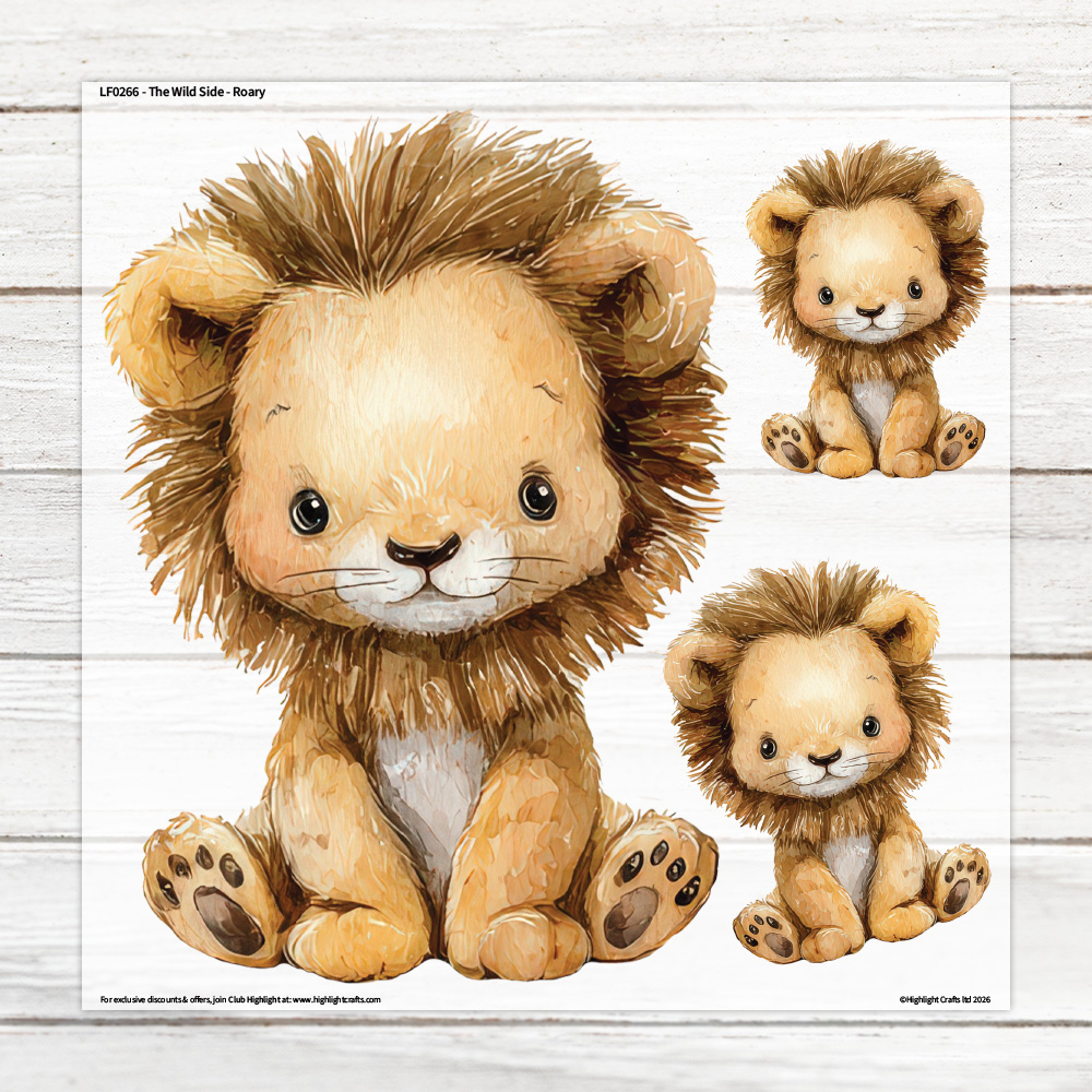 Highlight Luxe The Wild Side Roary Large Heat Transfer Sheet