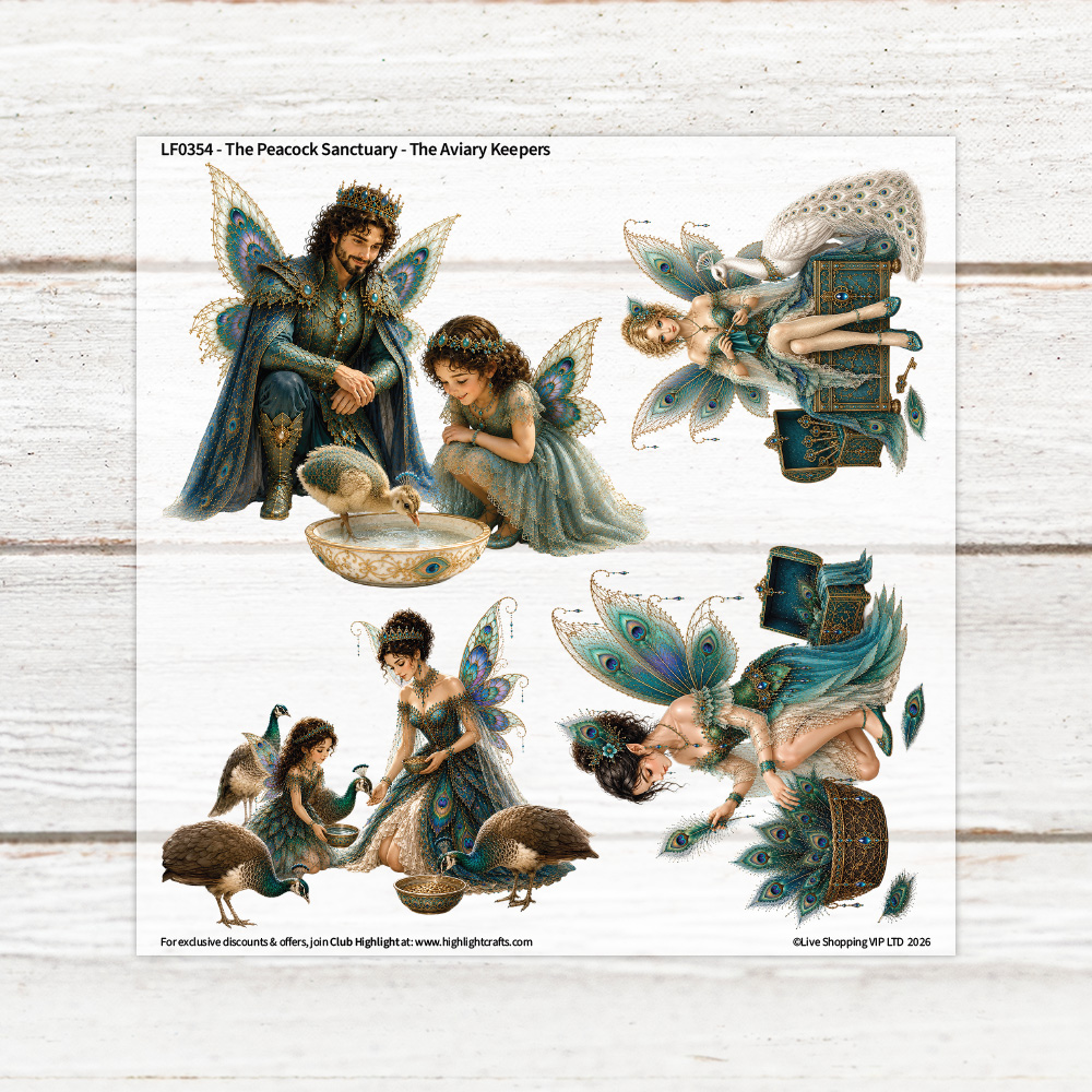 Sparkle Hollow The Peacock Sanctuary - The Aviary Keepers Heat Transfer Sheet