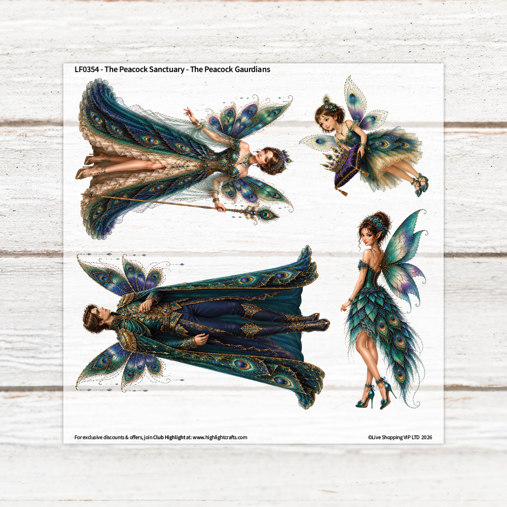 Sparkle Hollow The Peacock Sanctuary - Peacock Guardians Heat Transfer Sheet