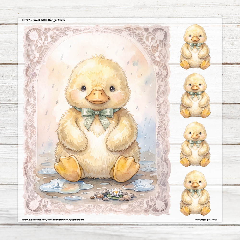 Highlight Luxe Sweet Little Things Chick Large Heat Transfer Sheet