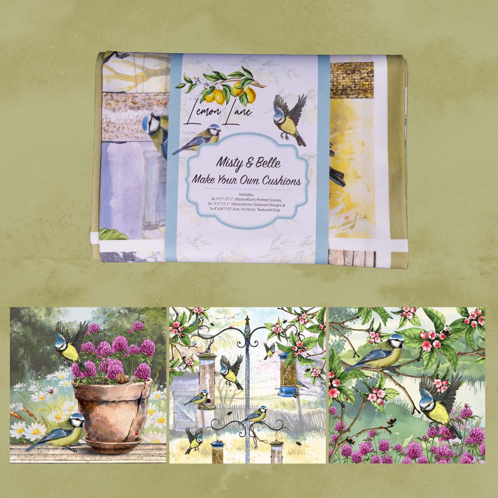 Lemon Lane Misty & Belle Make Your Own Cushions Fabric Panels
