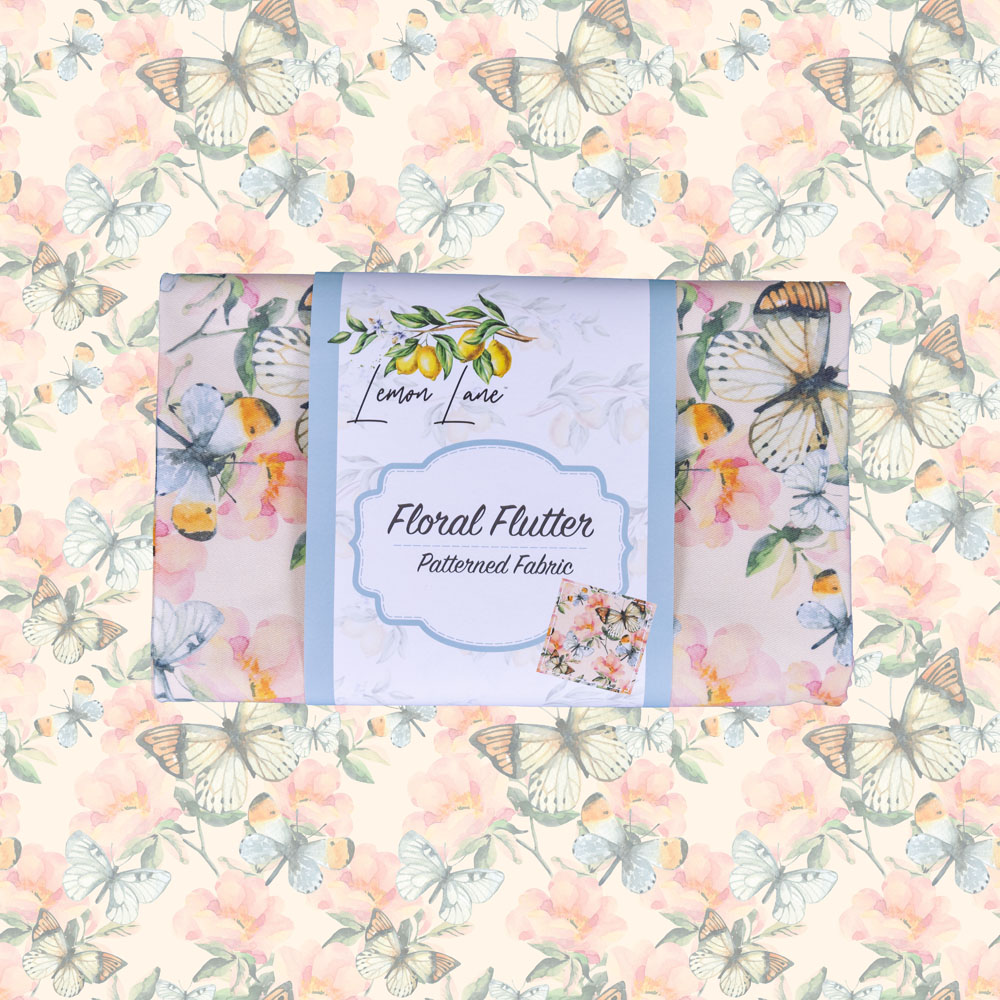 Lemon Lane Floral Flutter Patterned Fabric