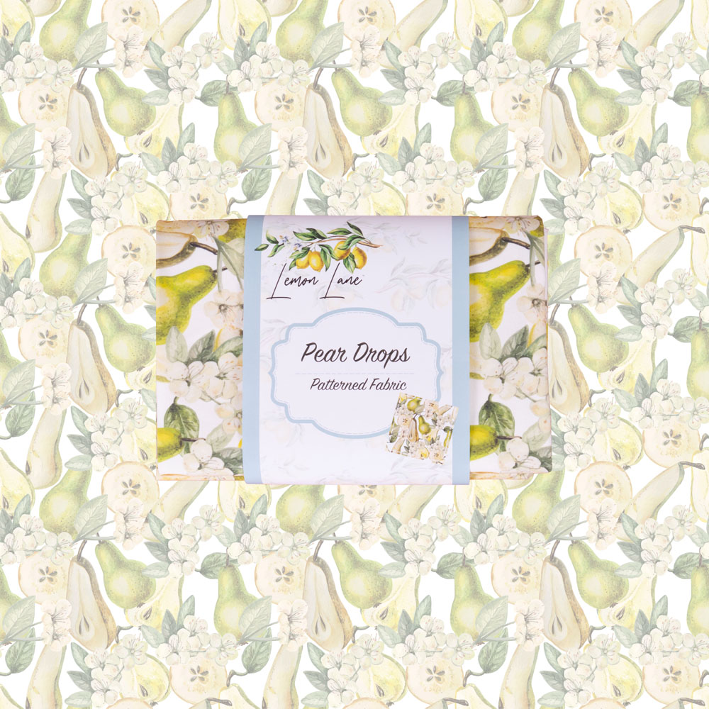 Lemon Lane Pear Drops Patterned Fabric