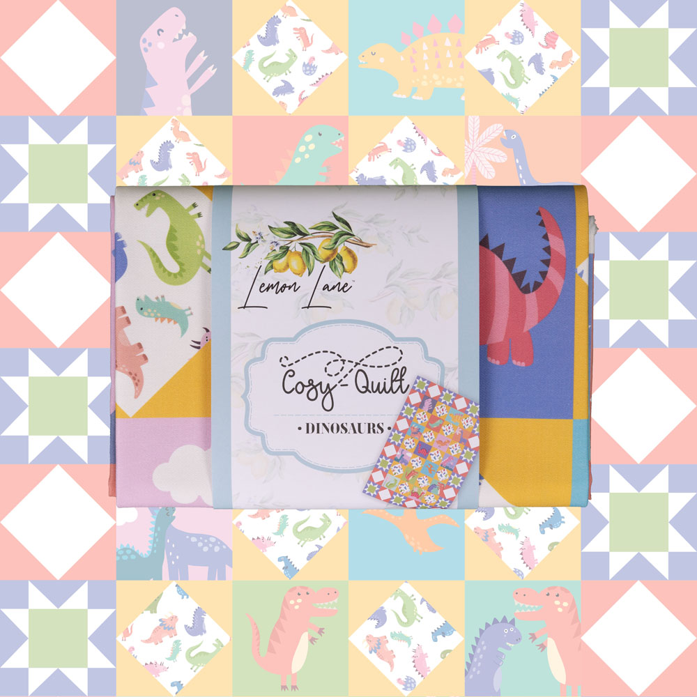 Lemon Lane Cosy-Quilt Dinosaurs Fabric