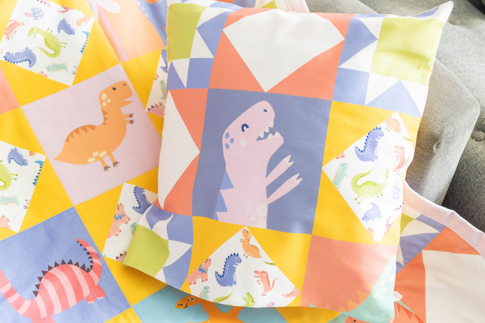Lemon Lane Cosy-Quilt Dinosaurs Fabric - Image 6