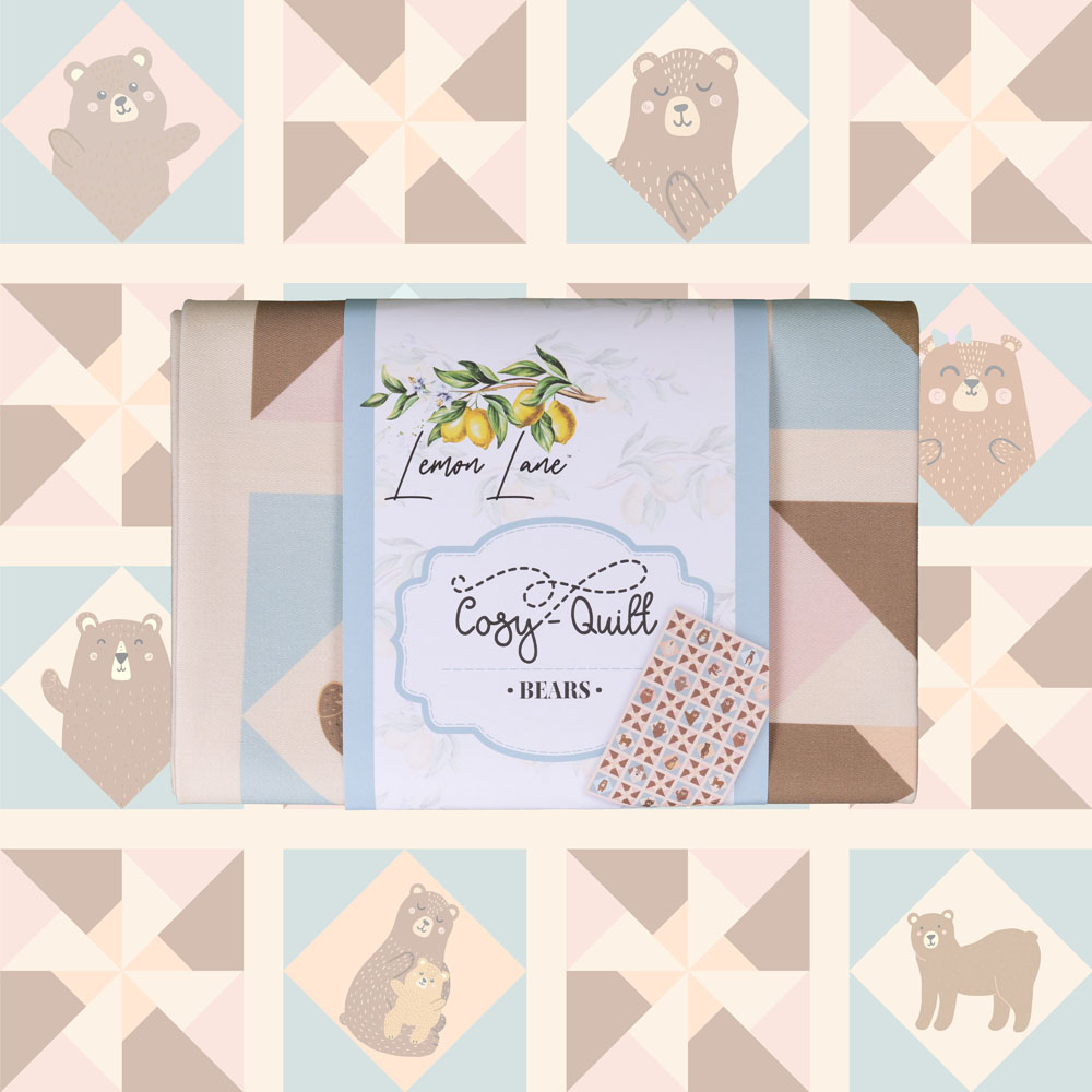 Lemon Lane Cosy-Quilt Bears Fabric