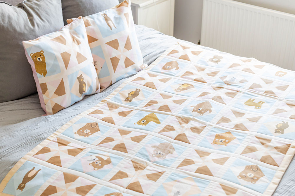 Lemon Lane Cosy-Quilt Bears Fabric - Image 3