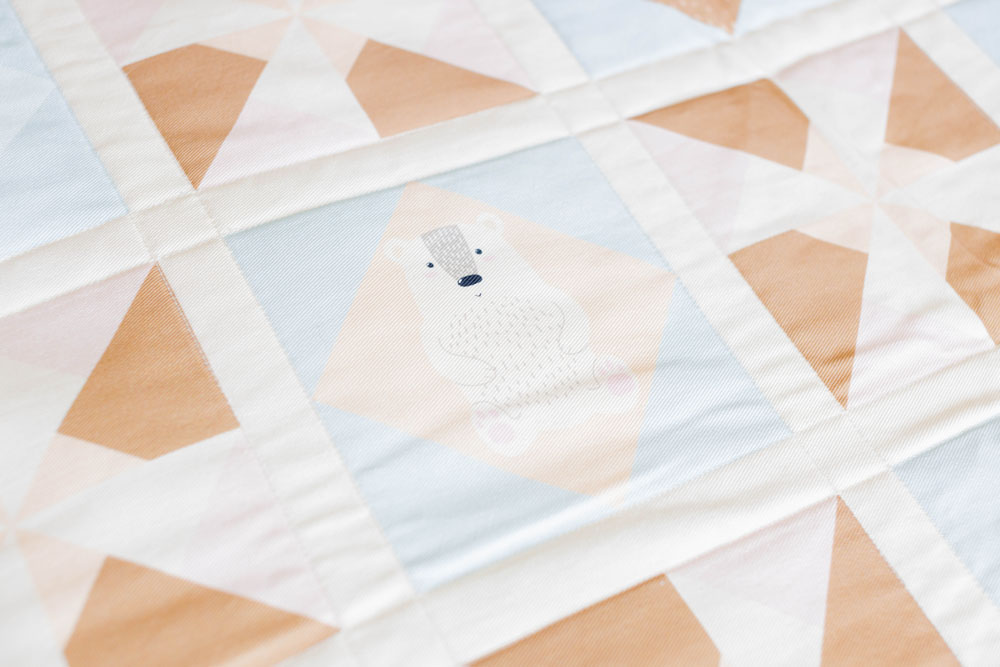 Lemon Lane Cosy-Quilt Bears Fabric - Image 6