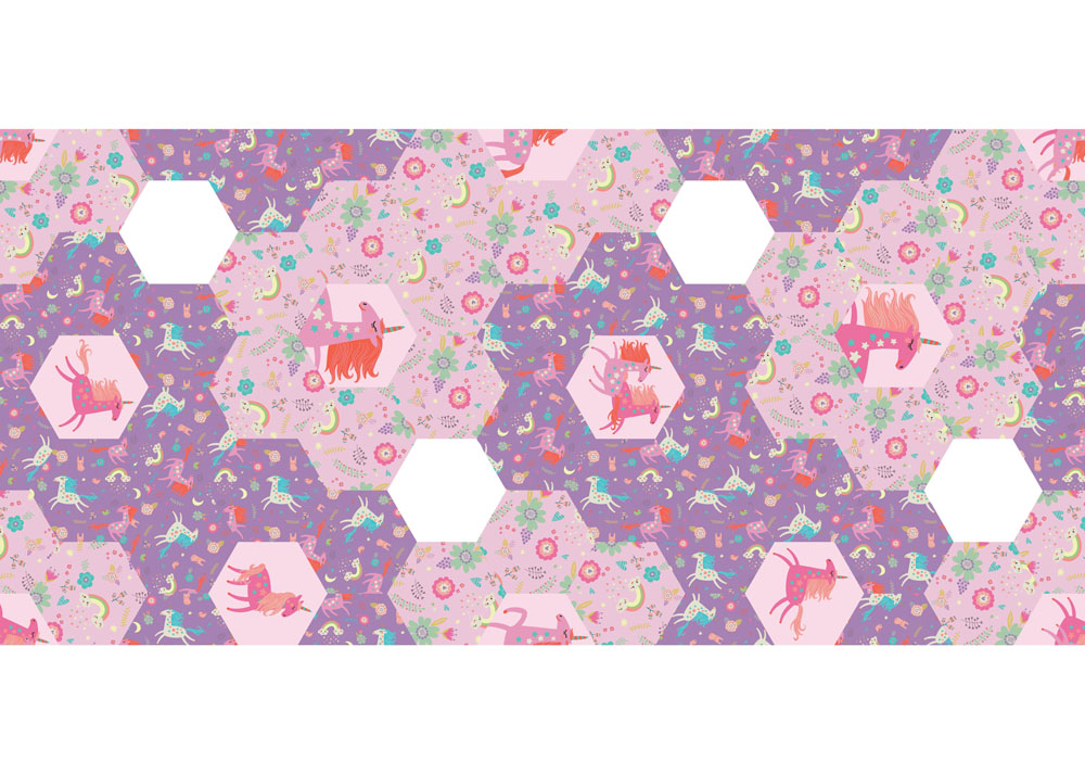 Lemon Lane Cosy-Quilt Unicorn Fabric - Image 2
