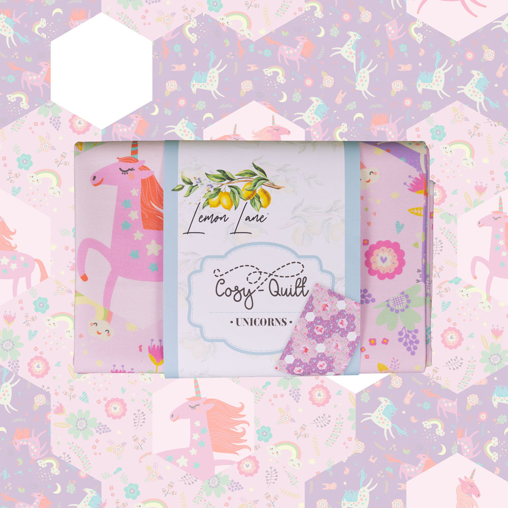 Lemon Lane Cosy-Quilt Unicorn Fabric