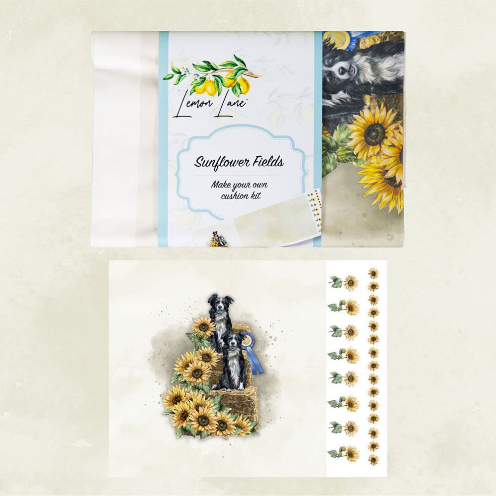 Lemon Lane Sunflower Fields Make Your Own Cushion Fabric Panel
