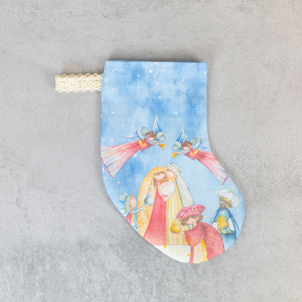 Lemon Lane Merry & Bright Stocking Cotton Twill Fabric - Image 3