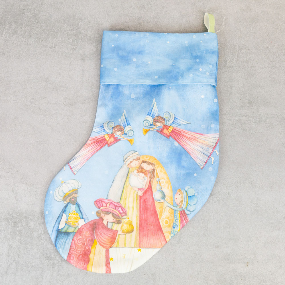 Lemon Lane Merry & Bright Stocking Cotton Twill Fabric - Image 5