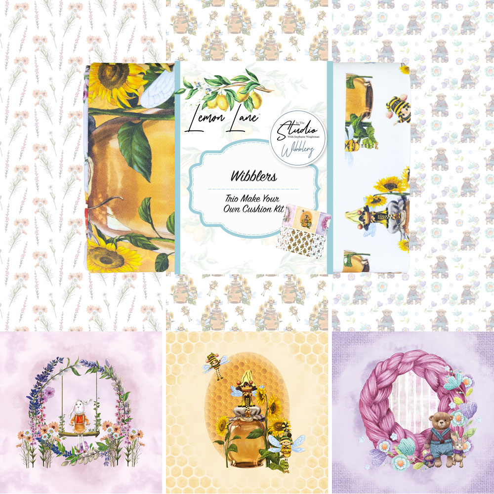 Lemon Lane Wibblers Trio Make Your Own Cushion Kit