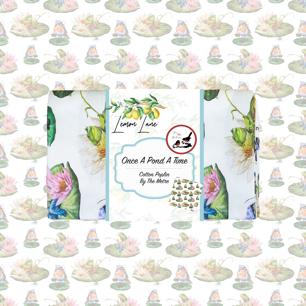 Lemon Lane Once a Pond A Time Cotton Poplin By The Metre Fabric