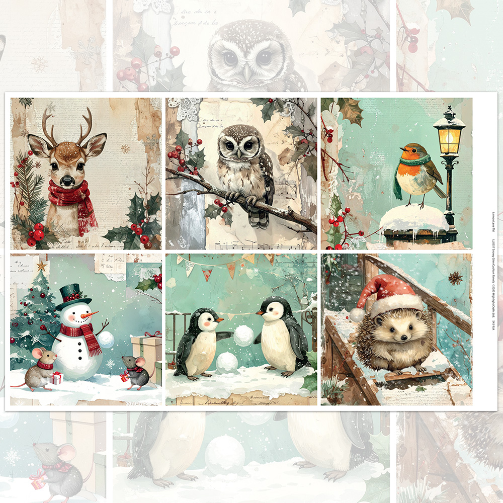 Lemon Lane Snowy Glen 6 Cushion Panel (Poplin)