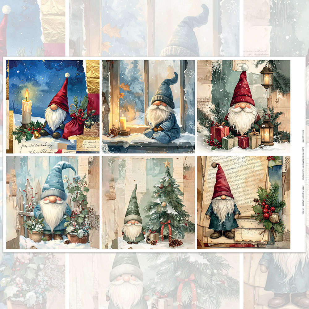 Lemon Lane The Gonks Of Winter 6 Cushion Panel (Poplin)