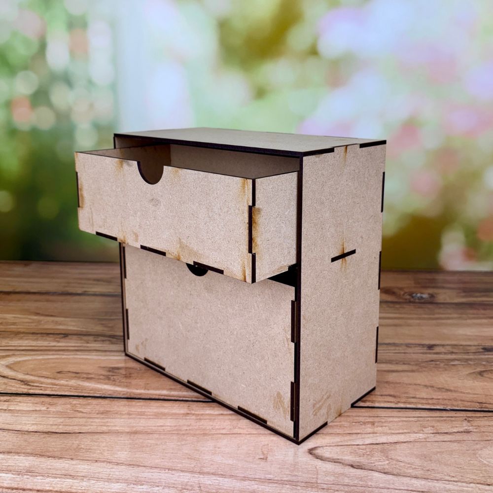 Make It Your Shelf 2 Drawer Storage Box MDF Kit - Image 2