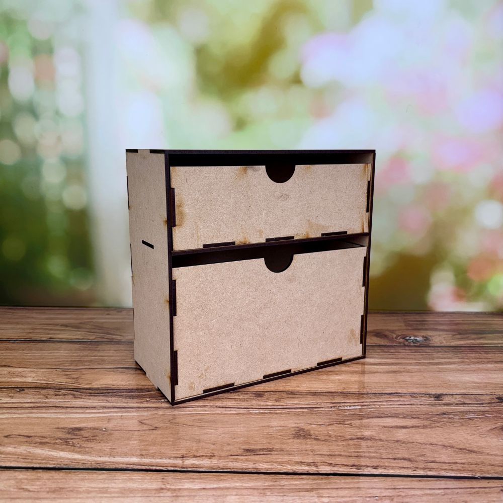 Make It Your Shelf 2 Drawer Storage Box MDF Kit