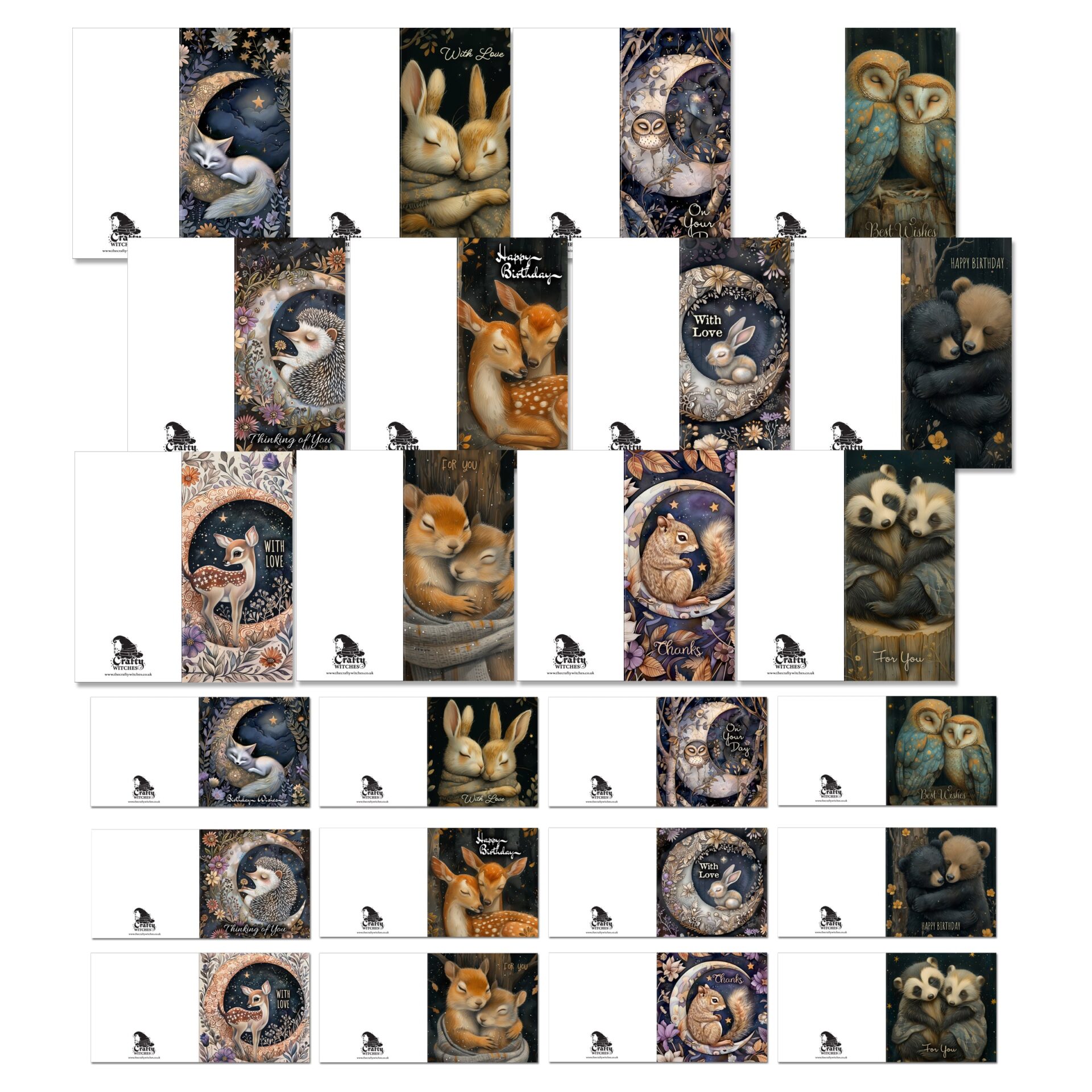 The Crafty Witches Moonlit Snuggles Ready Made Cards Download Collection - Image 3