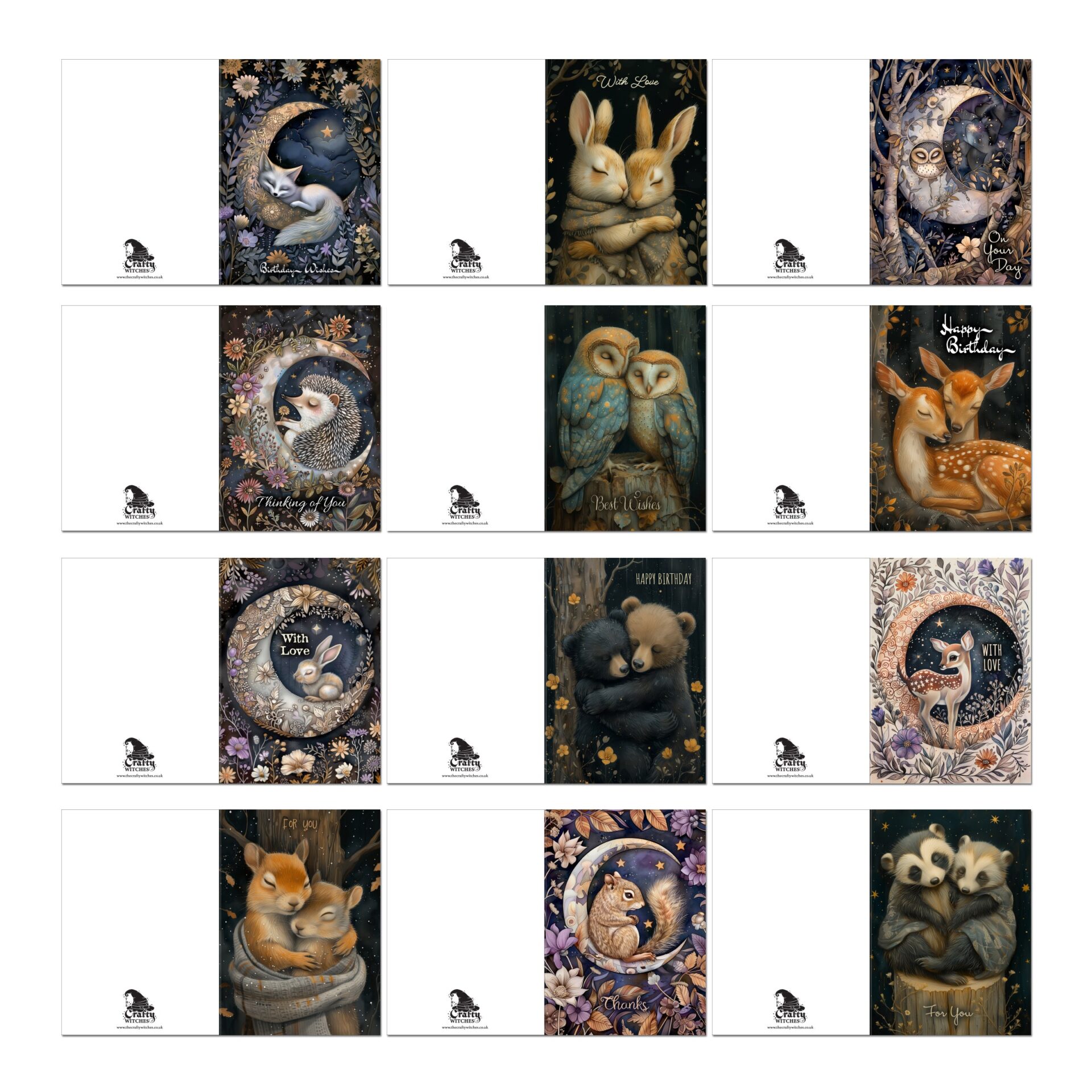 The Crafty Witches Moonlit Snuggles Ready Made Cards Download Collection - Image 4