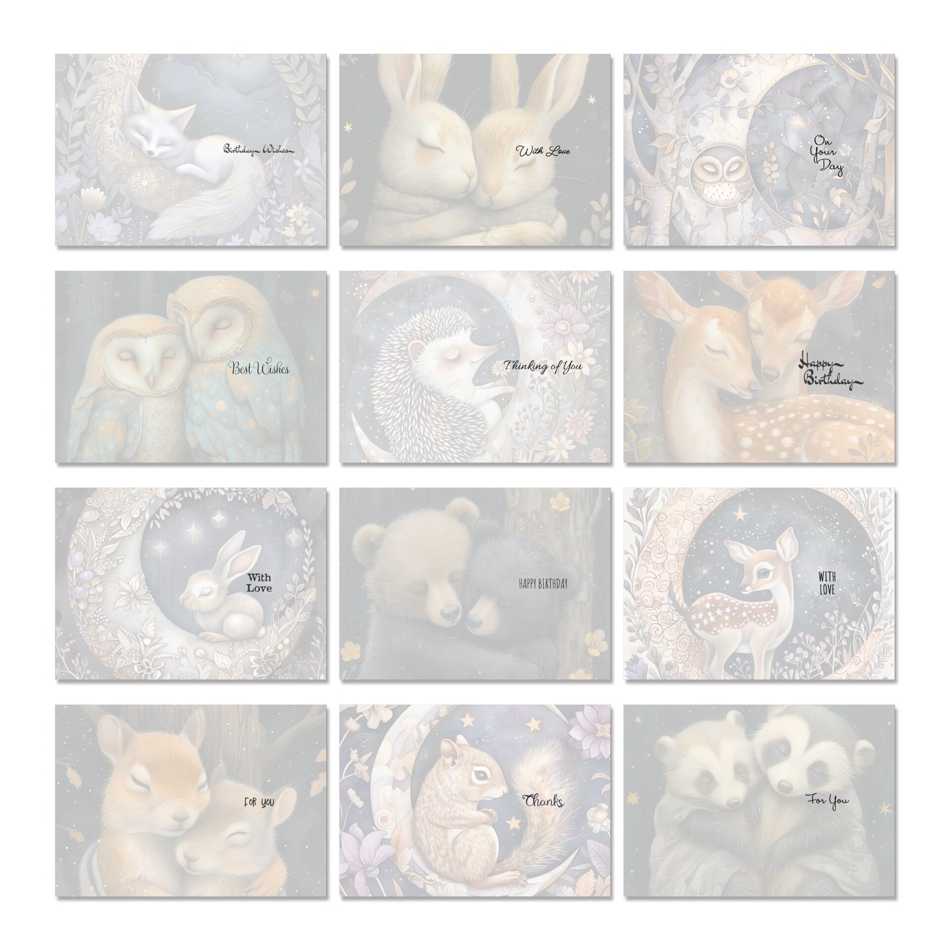 The Crafty Witches Moonlit Snuggles Ready Made Cards Download Collection - Image 9