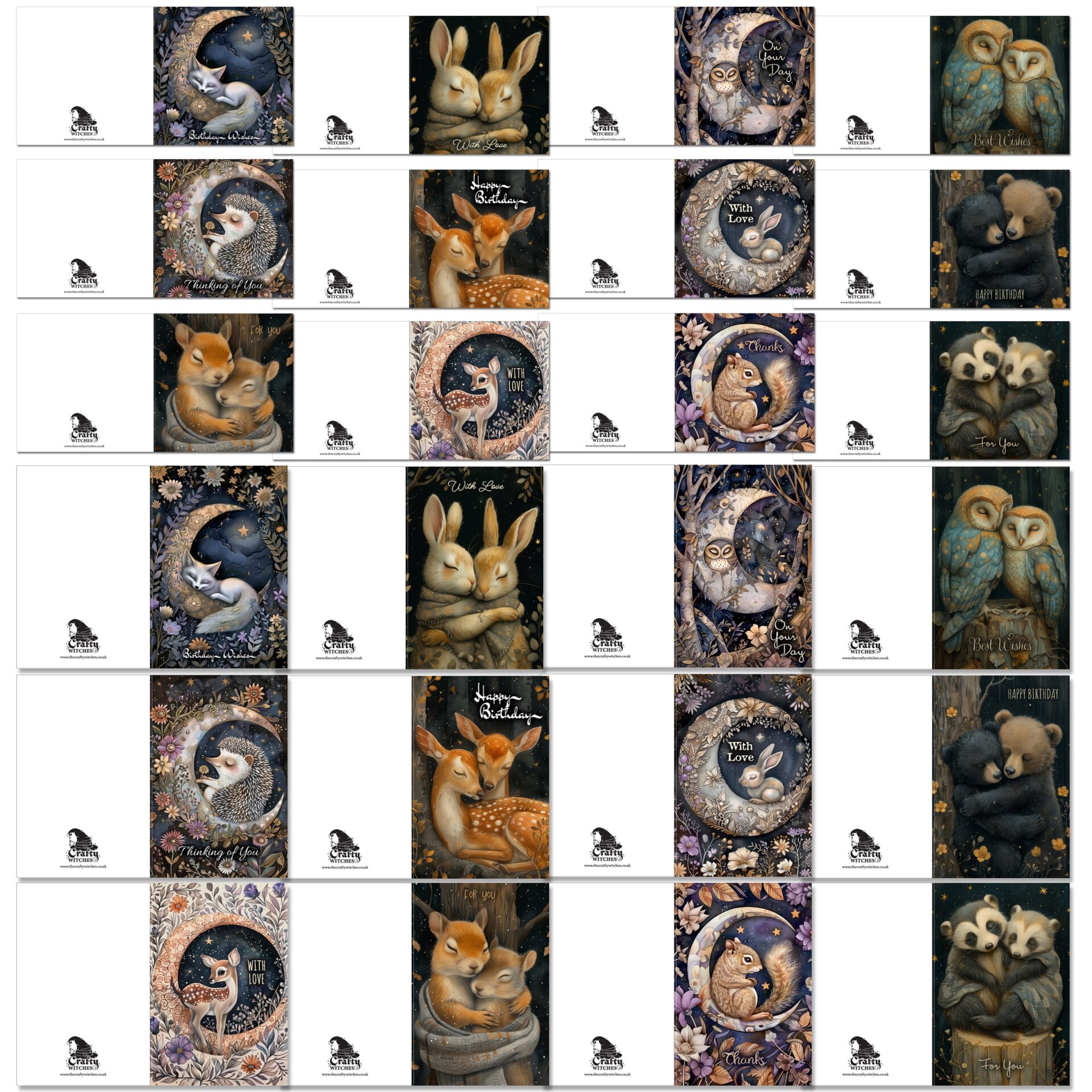 The Crafty Witches Moonlit Snuggles Ready Made Cards Download Collection - Image 10