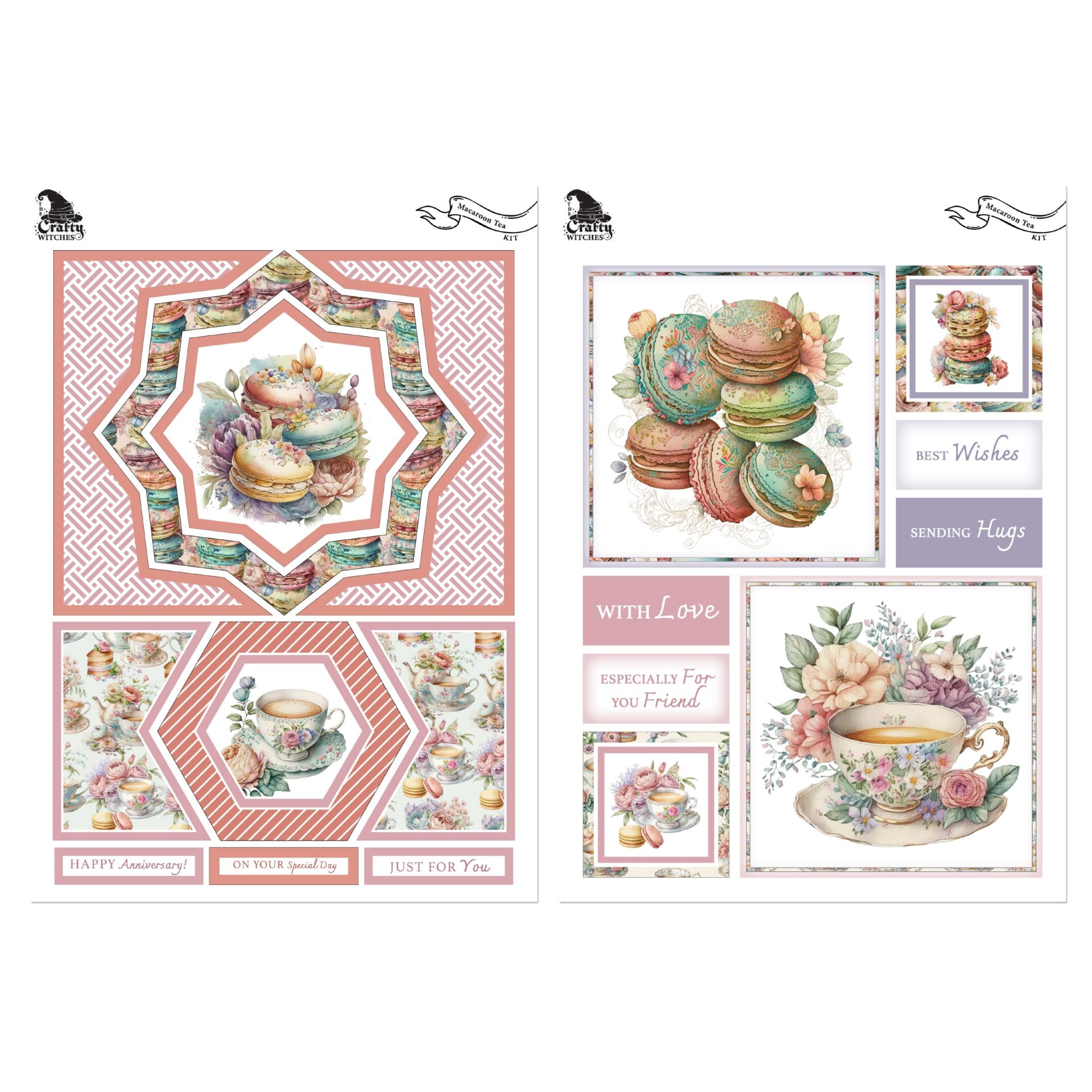 The Crafty Witches Macaroon Tea, Sugar Blooms & Twilight Hoot Download Kits - Image 2