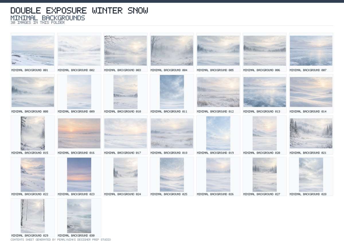 Pearlywinks - Double Exposure Winter Snow Digital Collection - Image 11