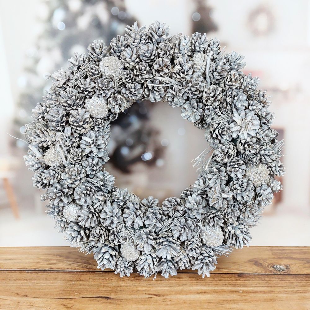 Winter Pinecone Wreath