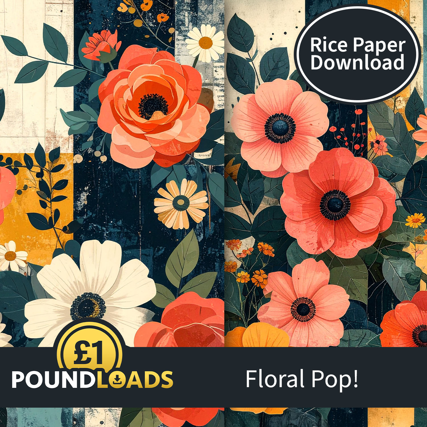 Poundloads Floral Pop! Rice Paper Download