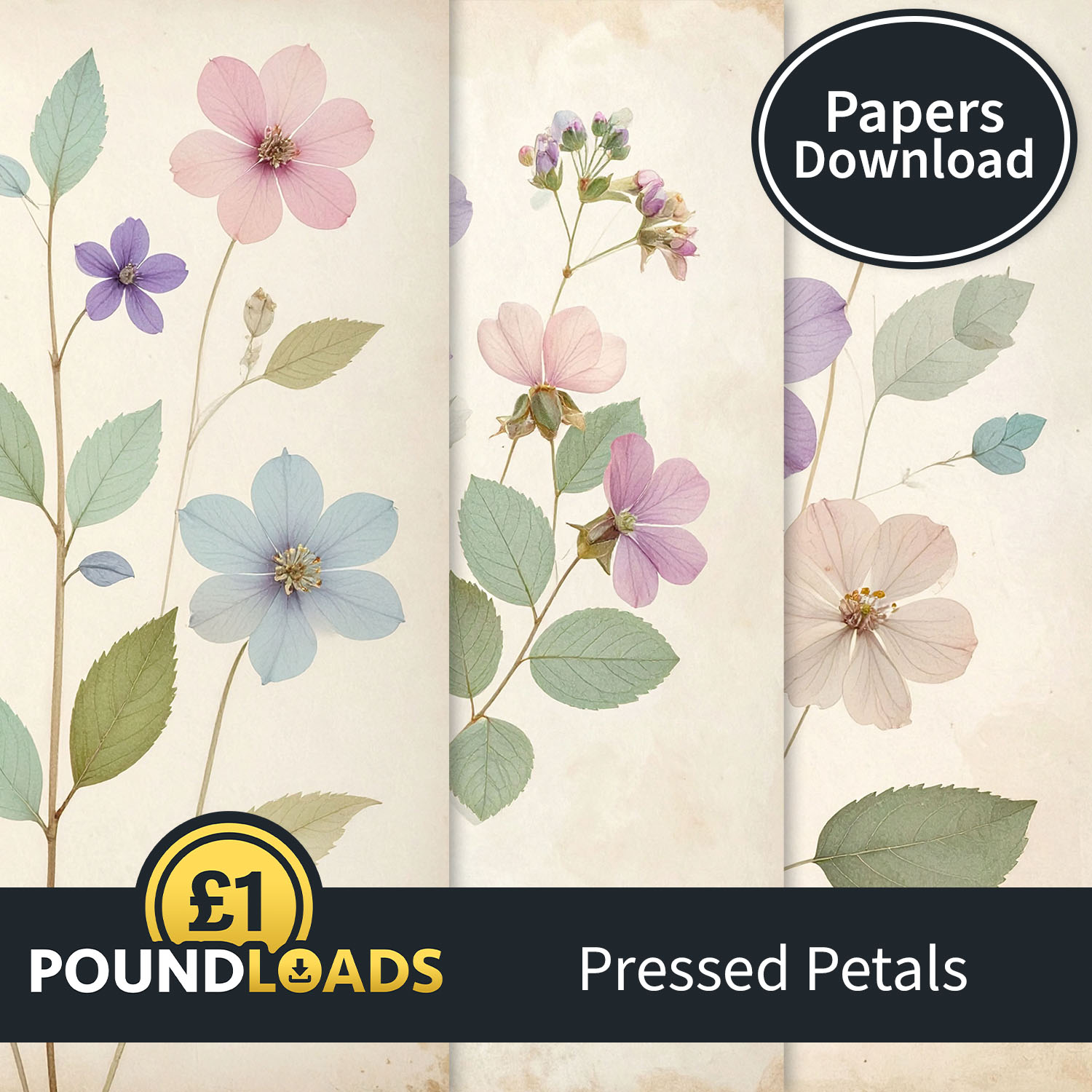 Poundloads Pressed Petals Papers Download