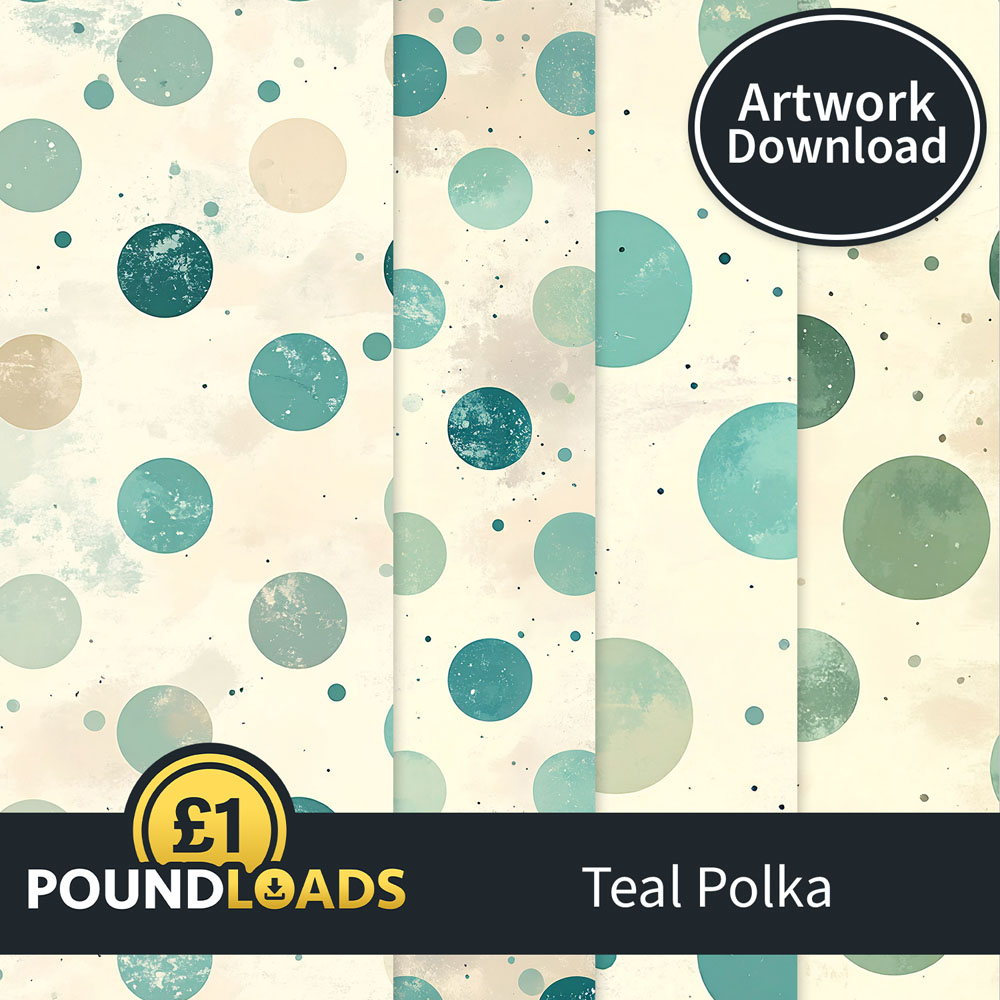 Poundloads Teal Polka Papers Download