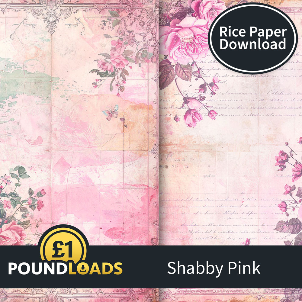 Poundloads Shabby Pink Rice Paper Download
