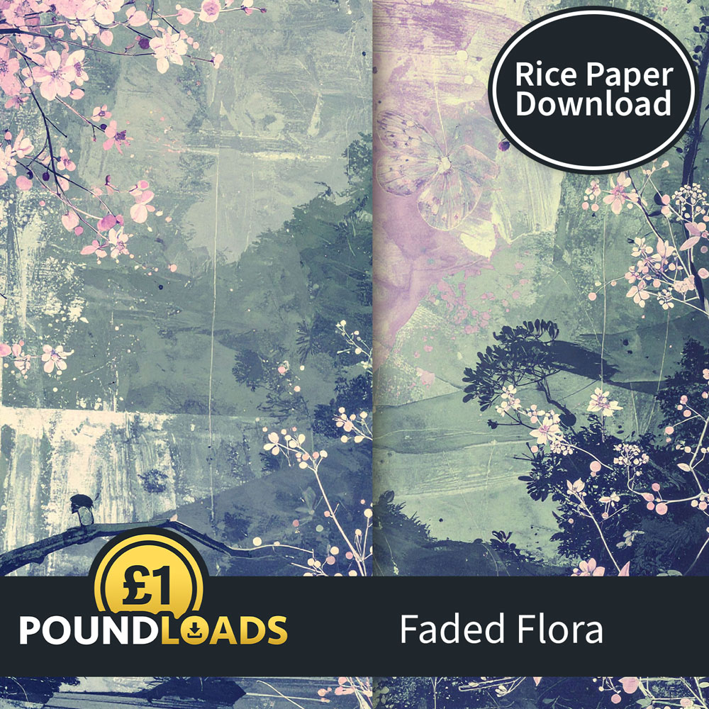 Poundloads Faded Flora Rice Paper Download