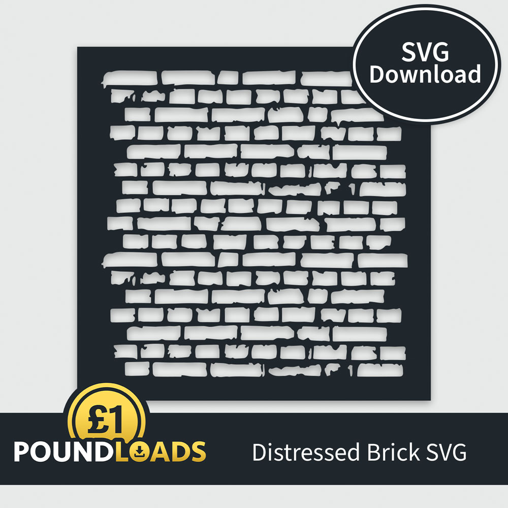 Poundloads Distressed Brick SVG Download