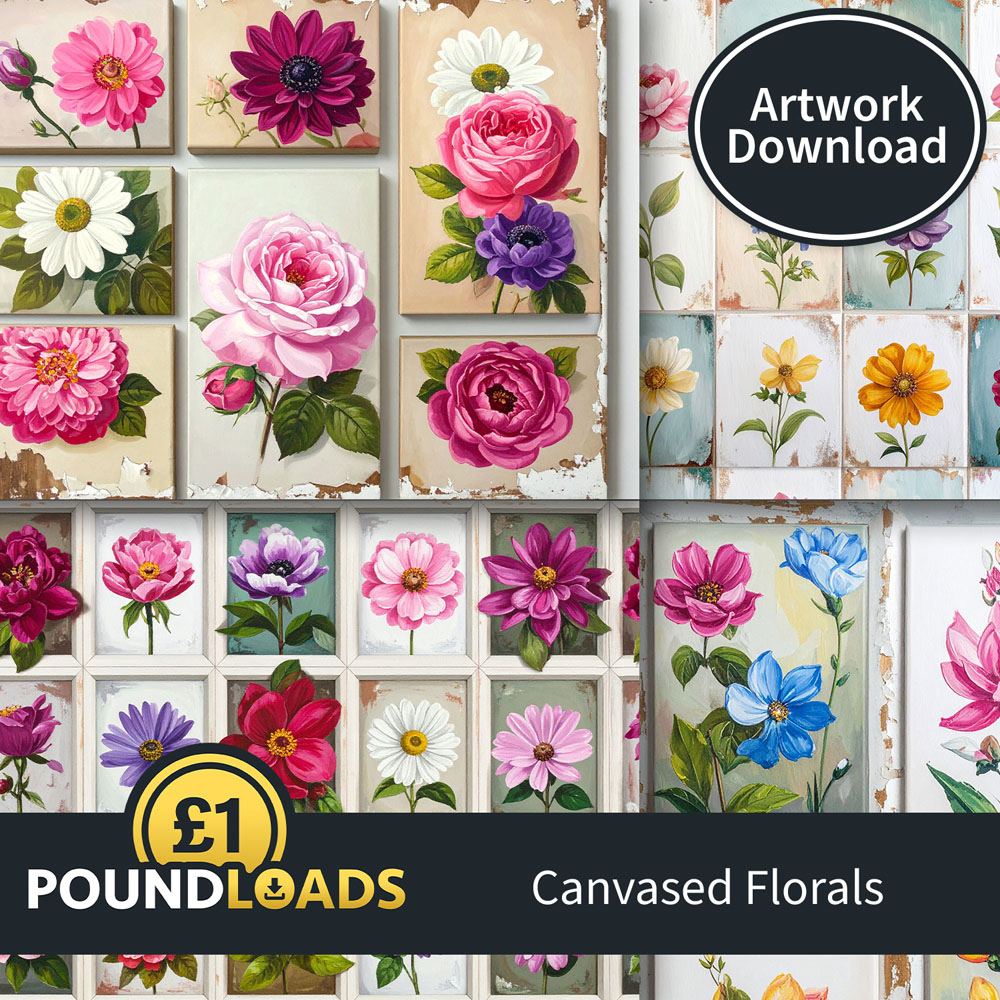 Poundloads Canvased Florals Papers Download