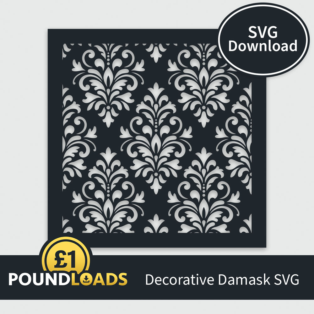 Poundloads Decorative Damask SVG Download