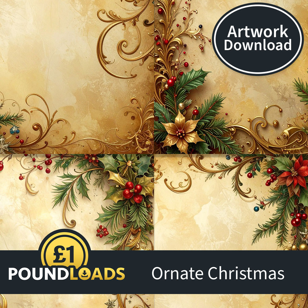 Poundloads Ornate Christmas Papers Download