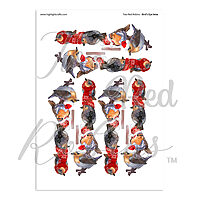Two Red Robins Bird's-Eye View Reflections Printed Sheet 2 - Highlight ...