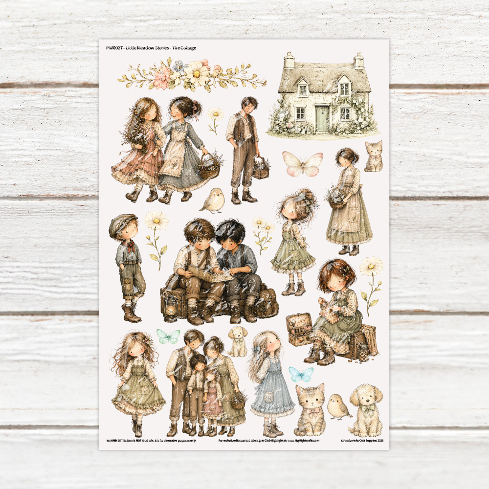 Pearlywinks Little Meadow Stories The Cottage Luxe Decal Sheet