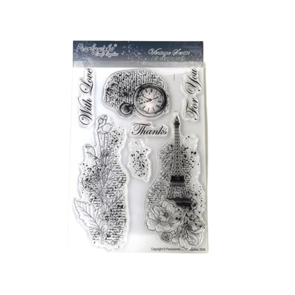 Pearlywinks - Vintage A5 Stamp Set