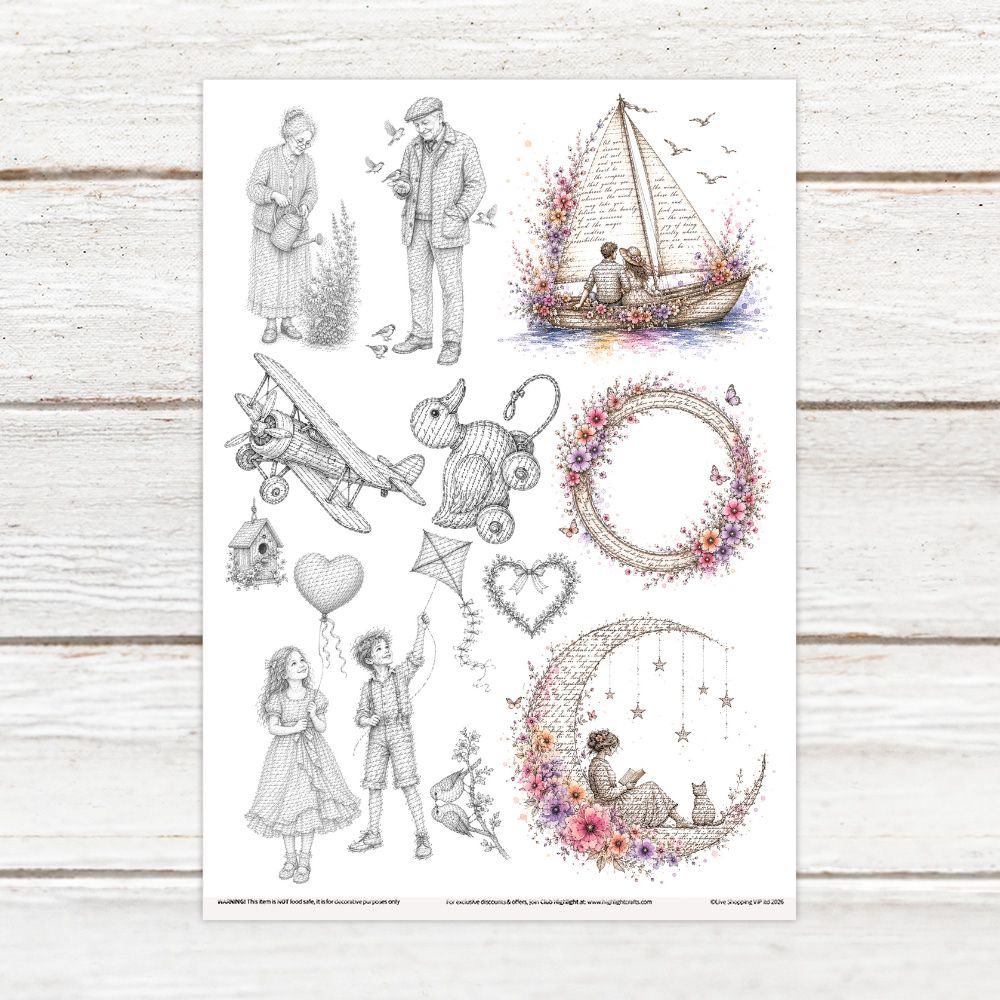 Pearlywinks - Scripted Silhouettes - Moon Reader Luxe Decals