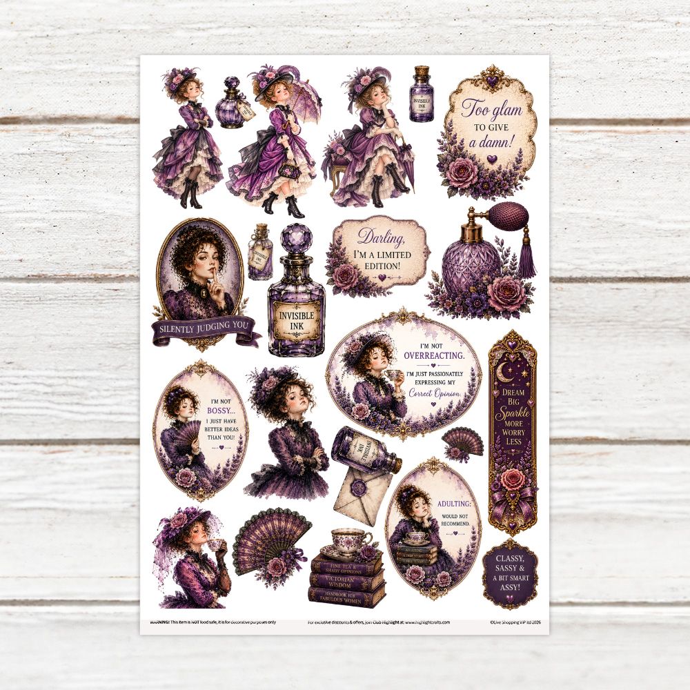 Pearlywinks - Sassy Victorian - Invisible Ink Luxe Decals