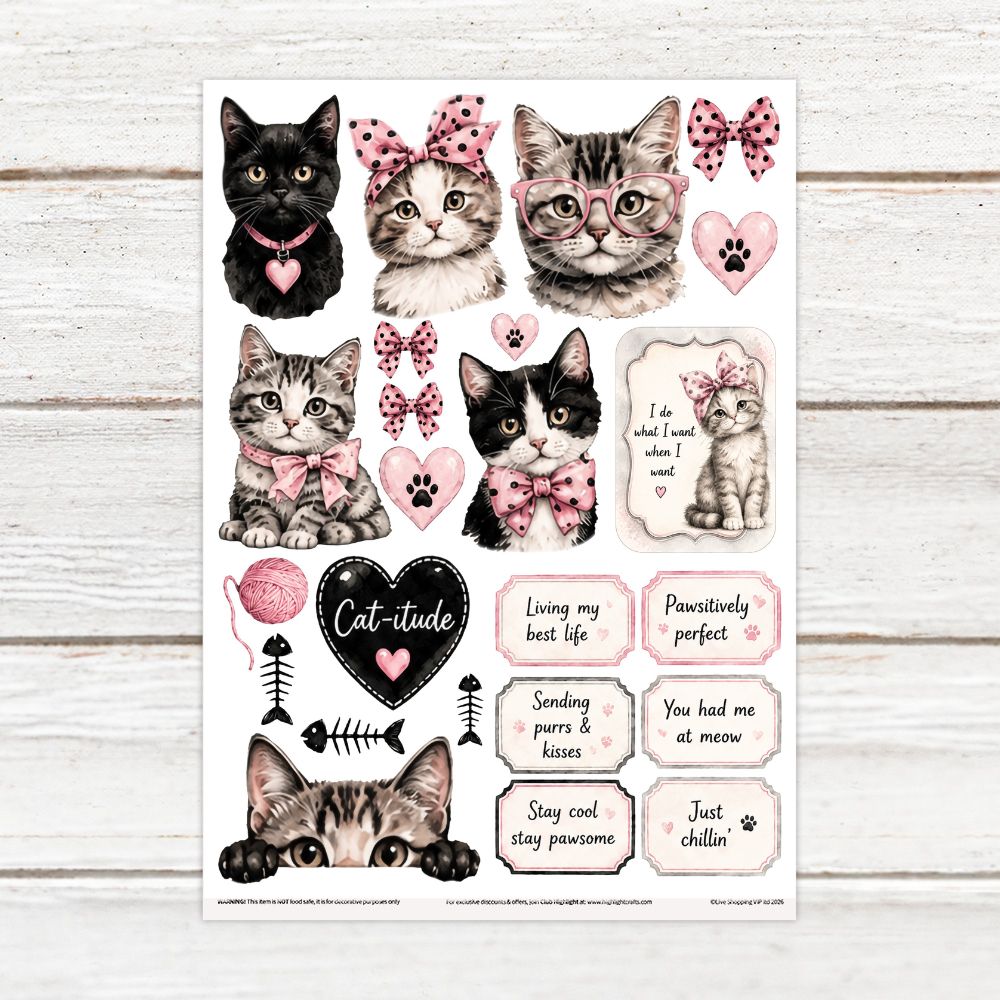 Pearlywinks - Cat-itude - Pawsitively Perfect Luxe Decals