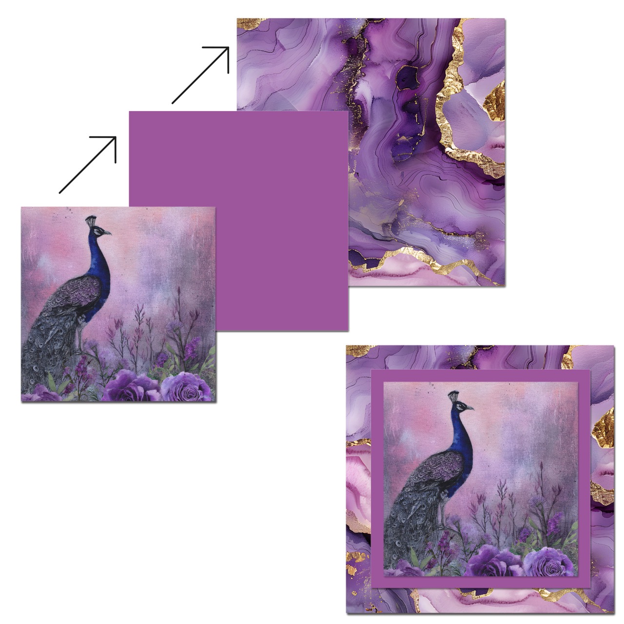 The Crafty Witches - Paper Charms Amethyst Shine Toppers Digital Collection - Image 5